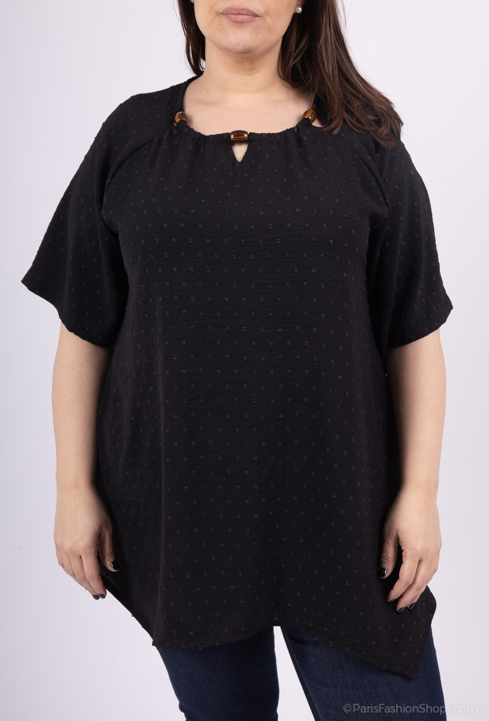 Wholesaler 2W Paris - Oasted collar flared tunic