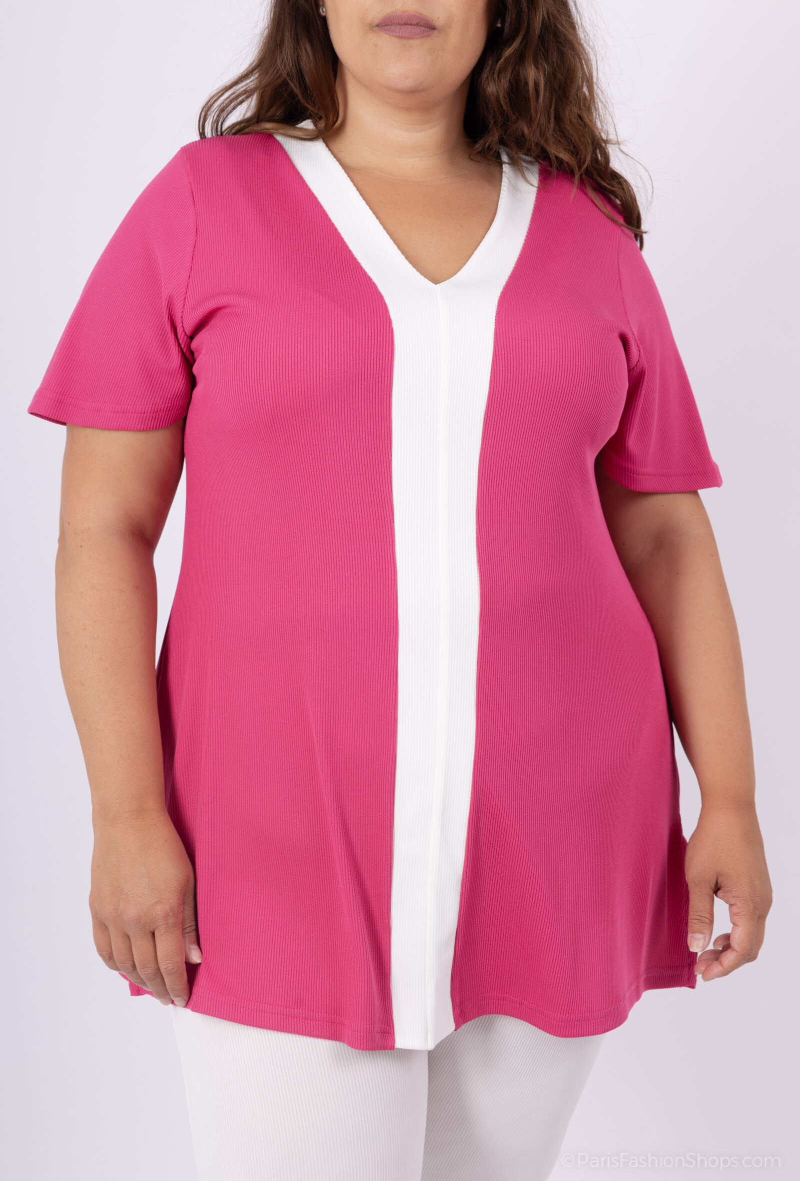 Grossiste 2W Paris - Tuniques à taille élastique bicolore sur le d'avant
