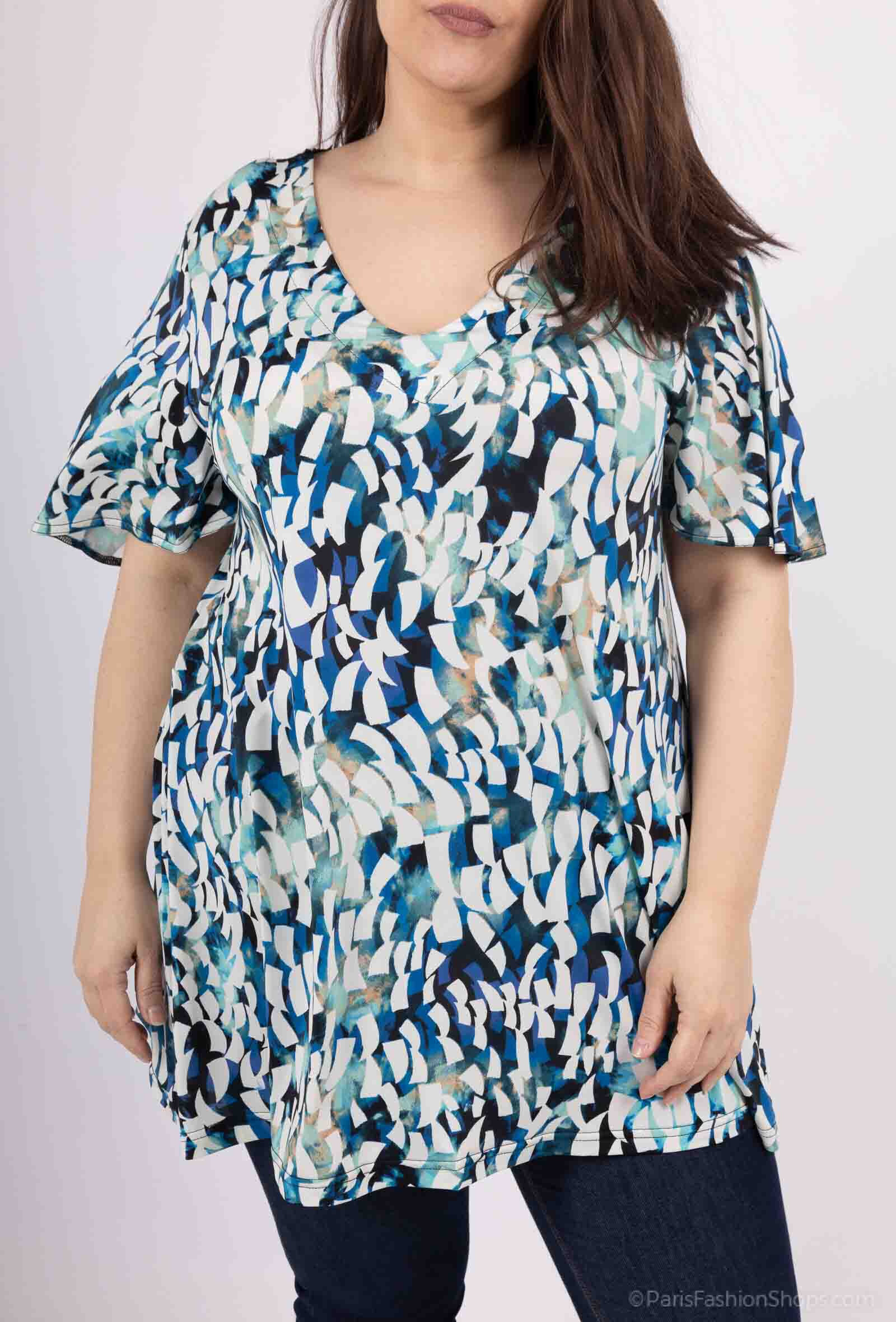 Wholesaler 2W Paris - Tunics with back knot with flared sleeve lace