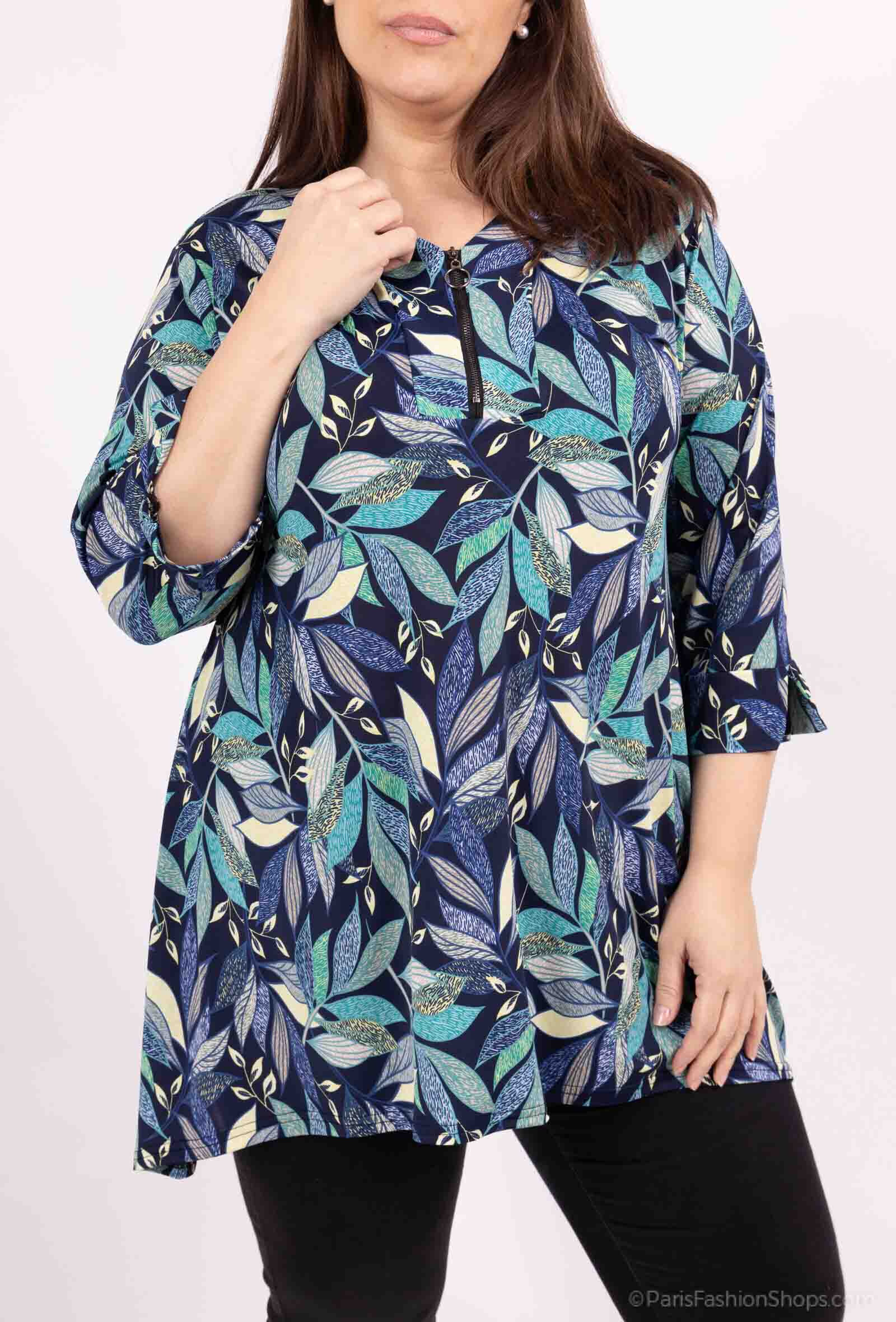 Grossista 2W Paris - Tunica stampata con scollo a V ZIP