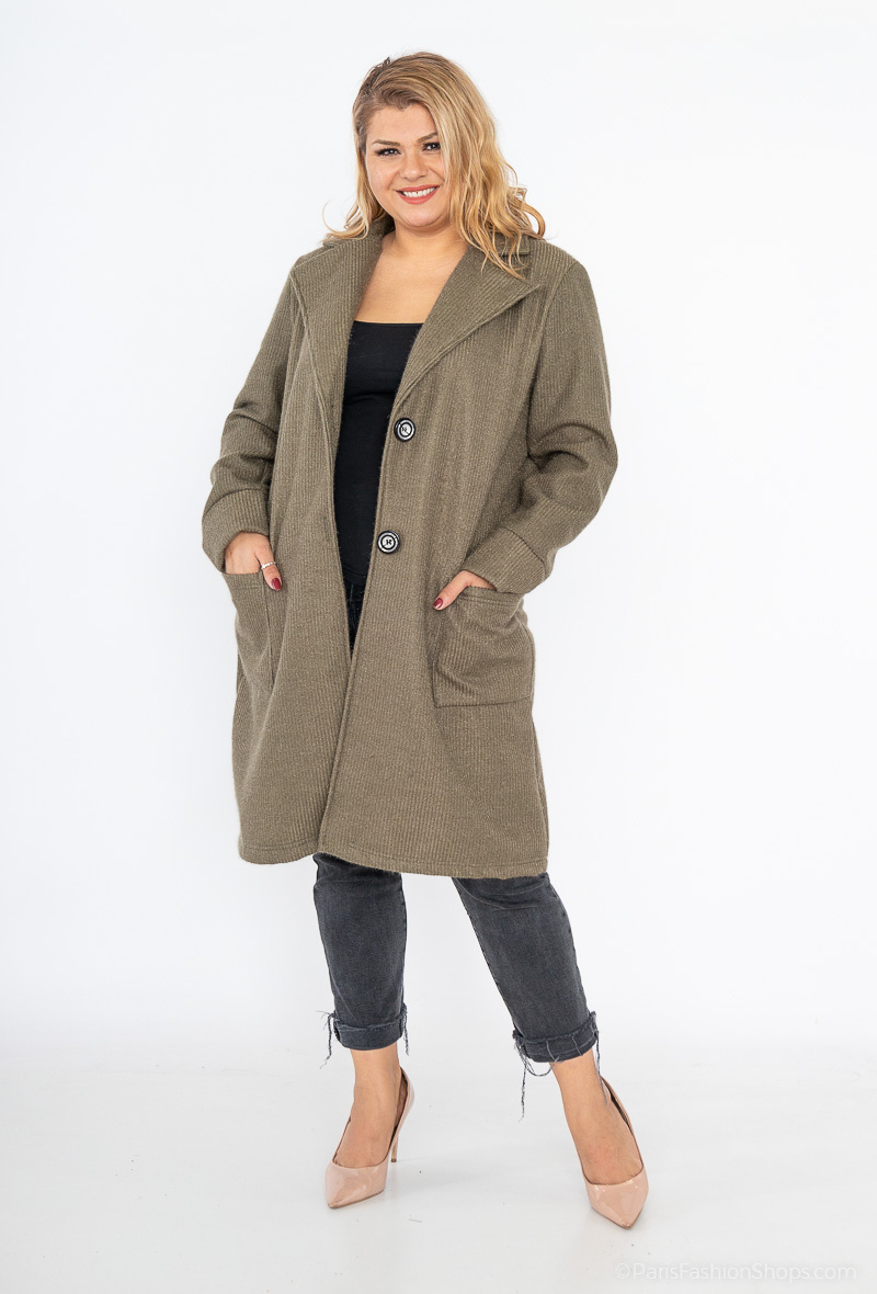 Grossiste 2W Paris - Manteau à bouton col à revers