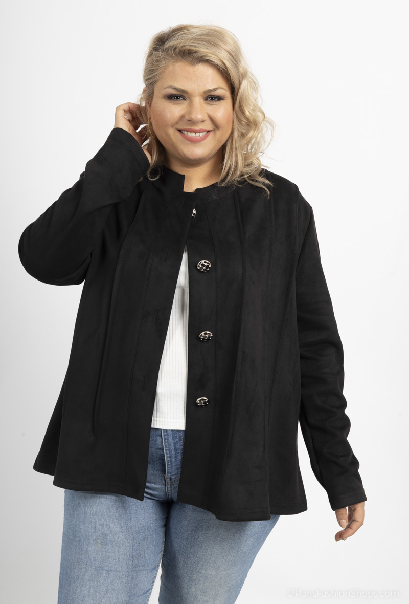 Grossiste 2W Paris - Veste en Suédine à boutons