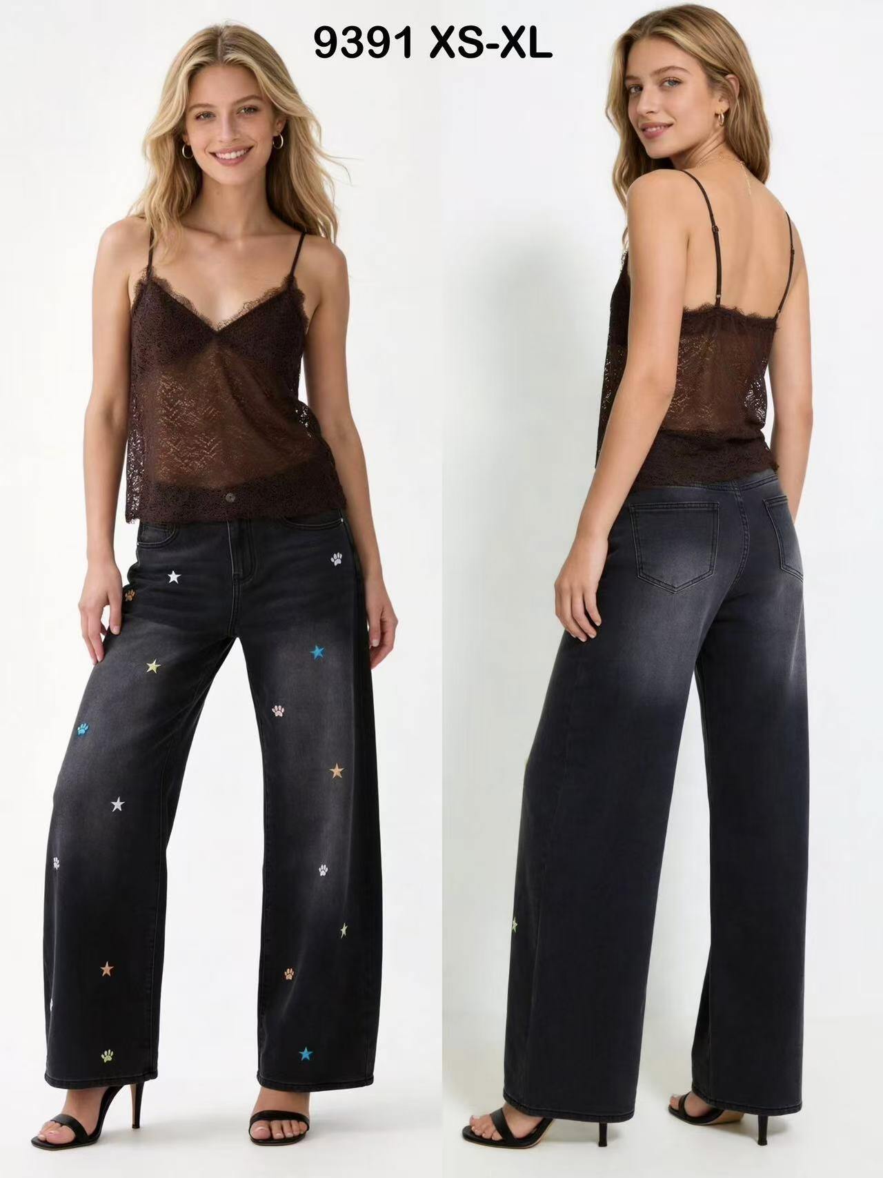 Wholesaler 3DDENIM - WOMEN'S WIDE PALAZZO JEANS