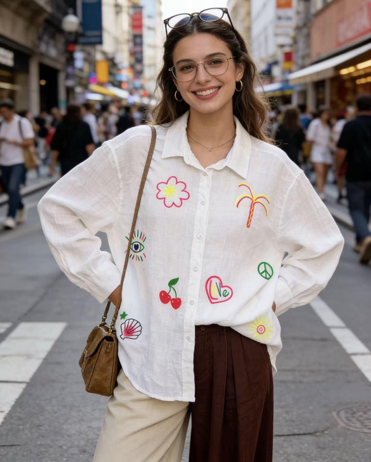 Wholesaler 5STAR - PRINTED LINEN SHIRT