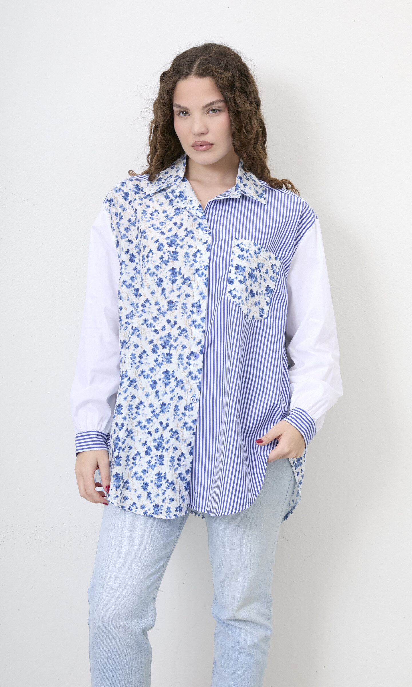 Grossiste 5STAR - Chemise à manches longues, avec bouton, imprimée
