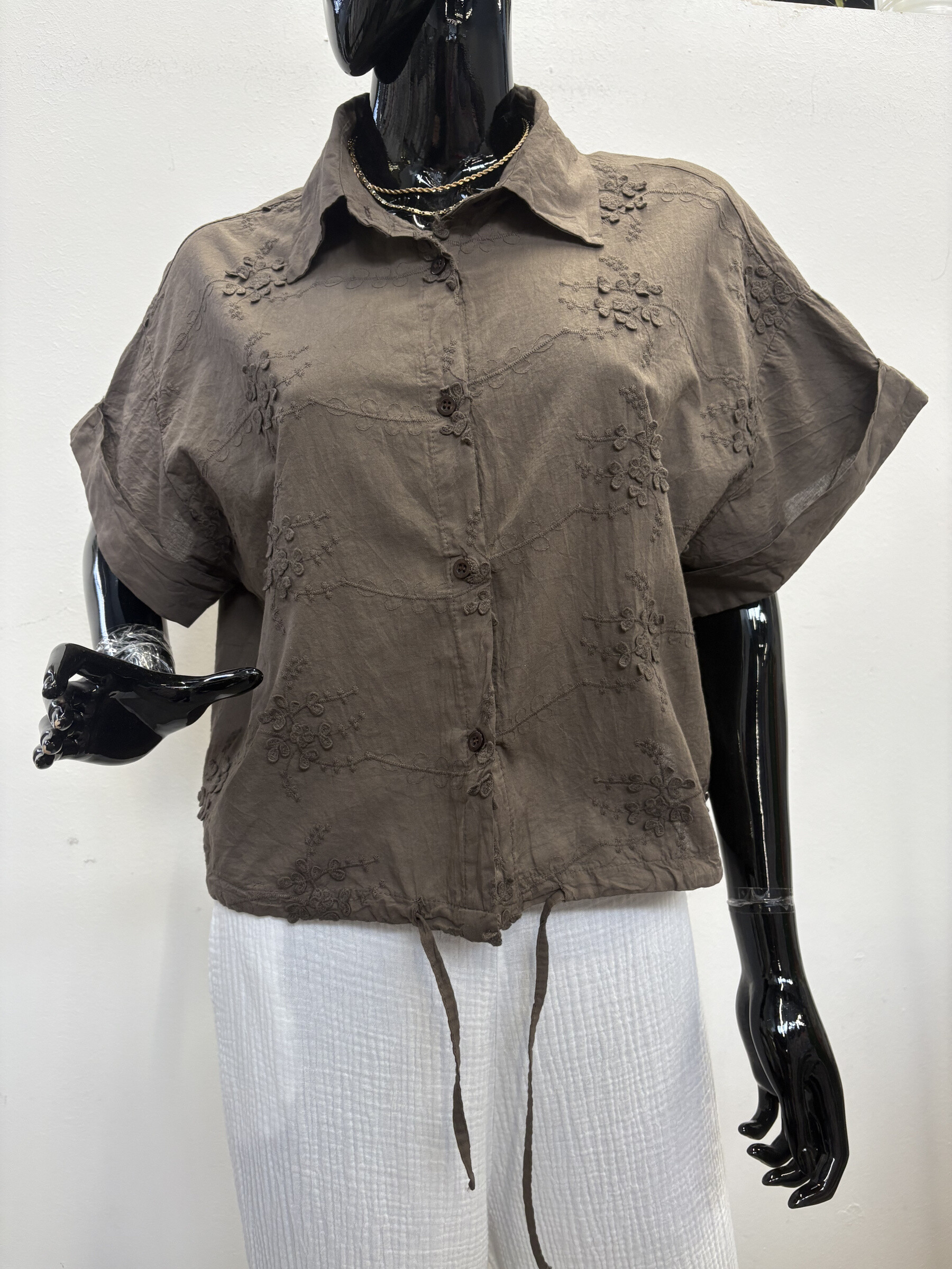 Grossista 5STAR - camicia ricamato con maniche corte