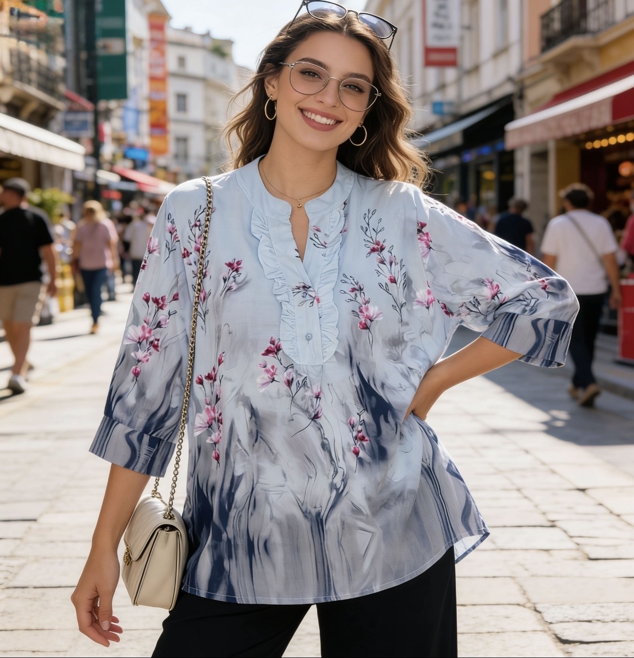 Grossiste 5STAR - Blouse à Imprimé Floral Élégant