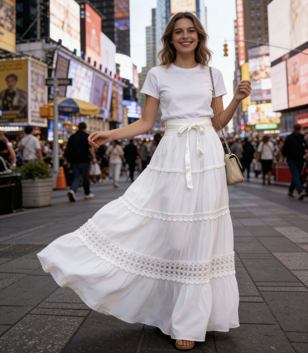Wholesaler 5STAR - Long skirt with lace details