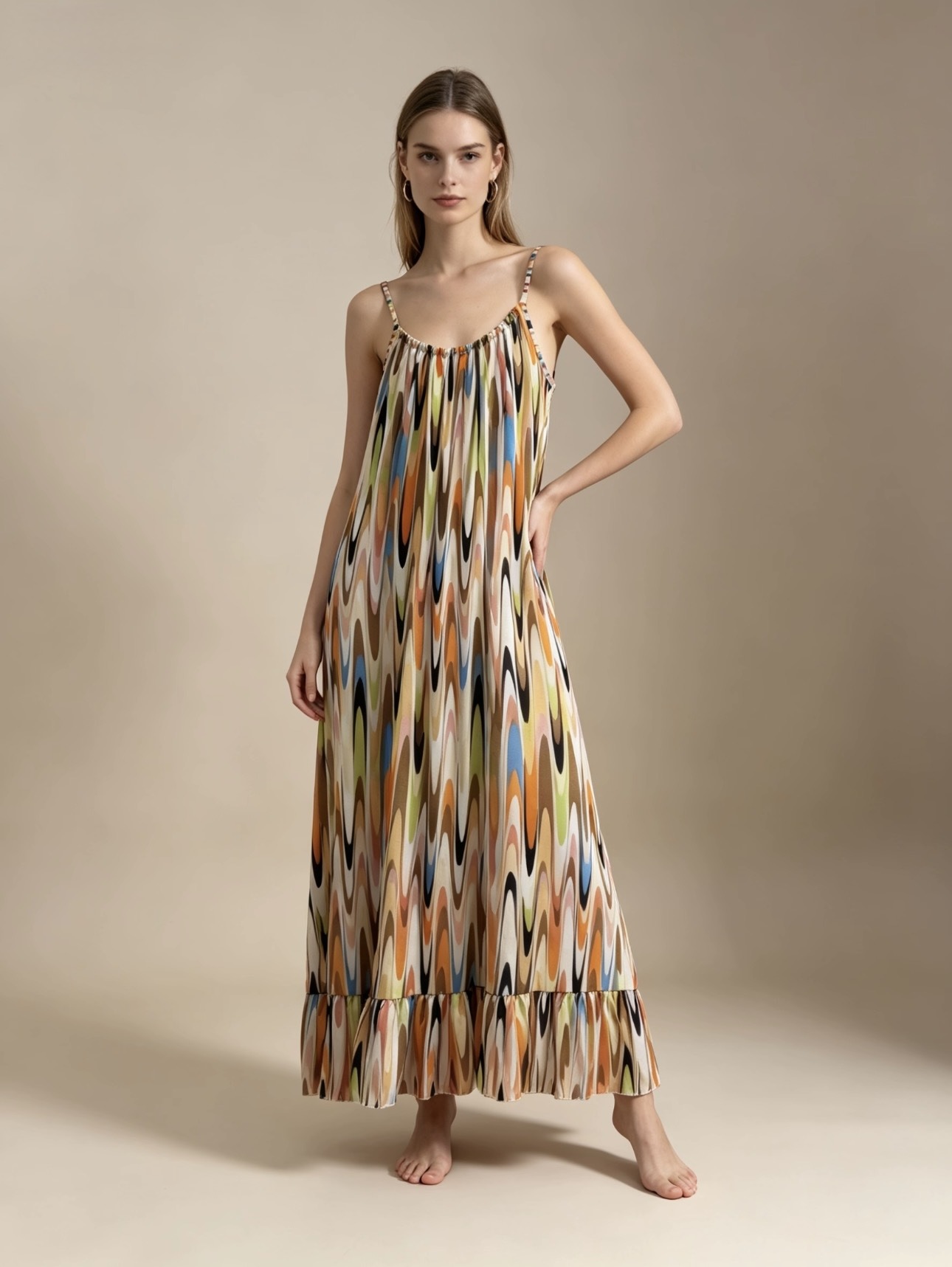 Wholesaler 5STAR - Long dress with print
