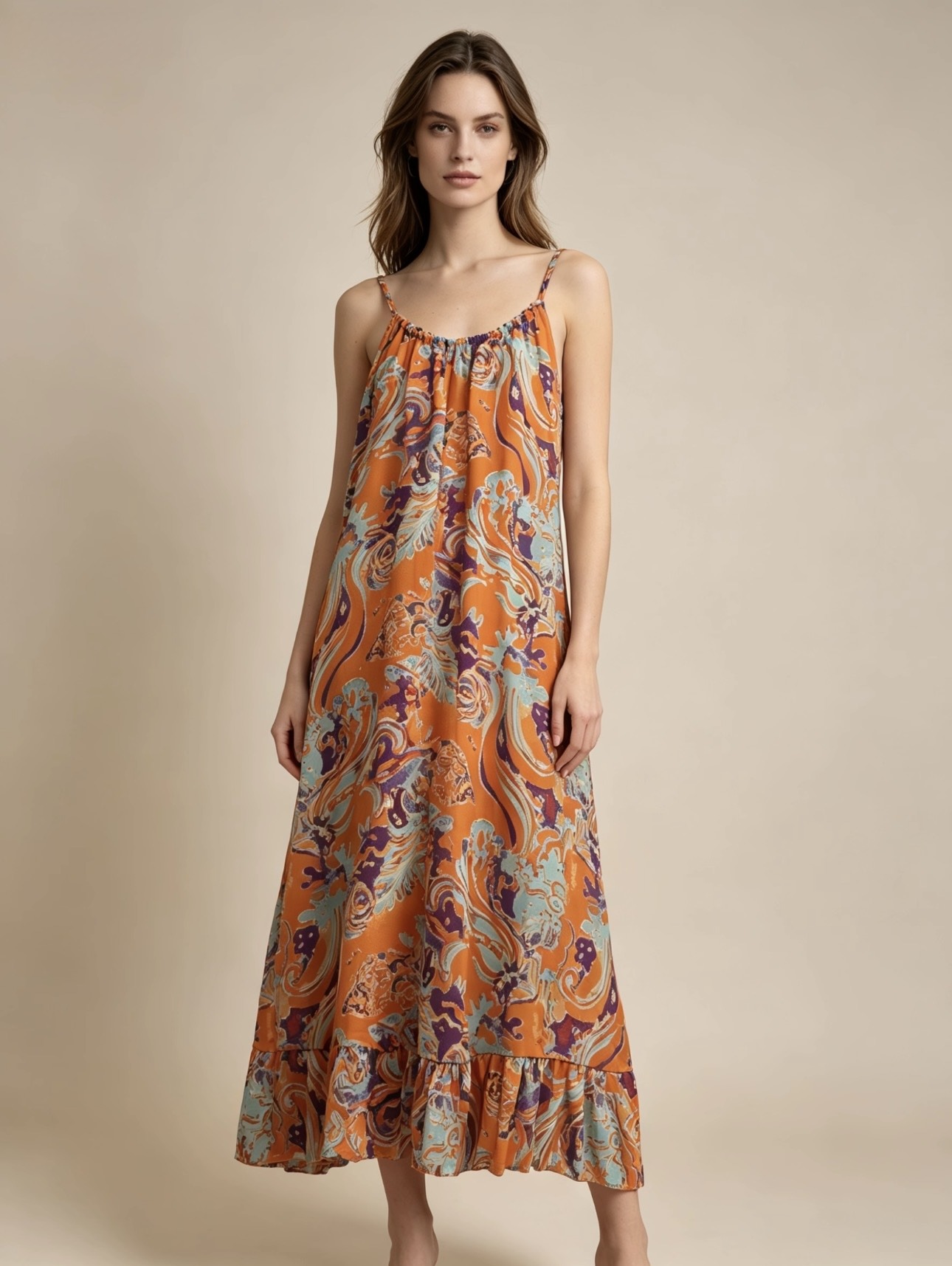 Wholesaler 5STAR - Long dress with print