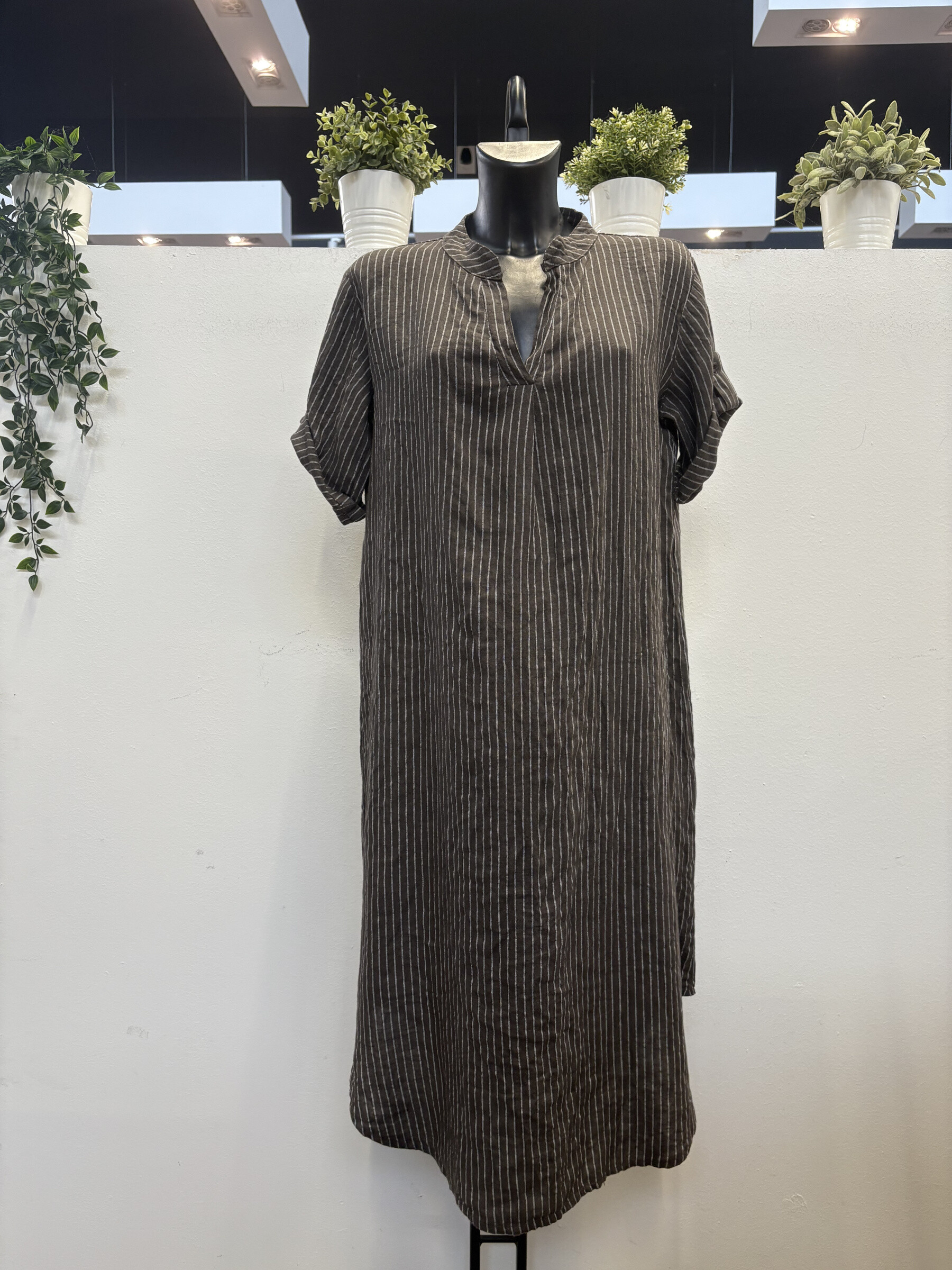 Grossista 5STAR - abito da donna scollatura a v maniche corte a righe