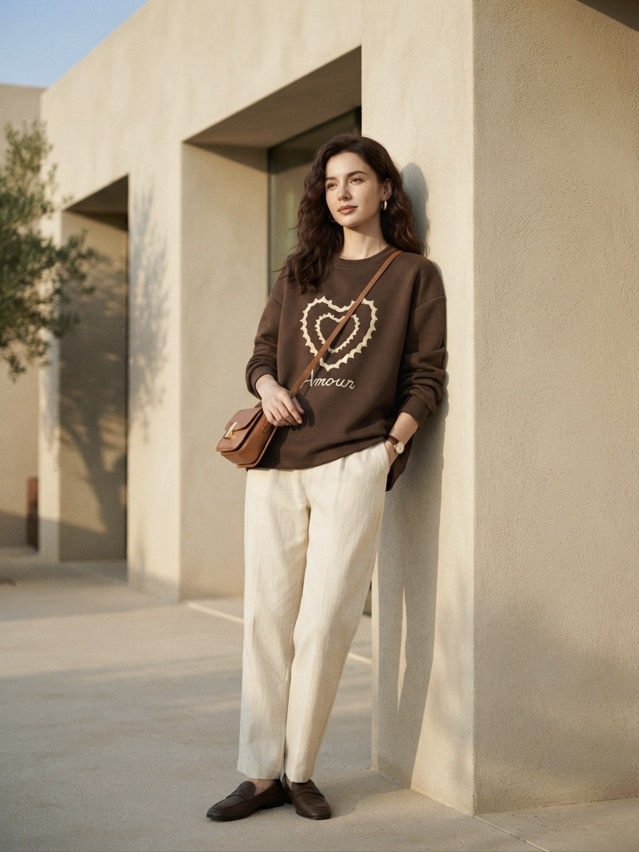 Grossiste 5STAR - Sweat-shirt avec broderie cœurs et inscription
