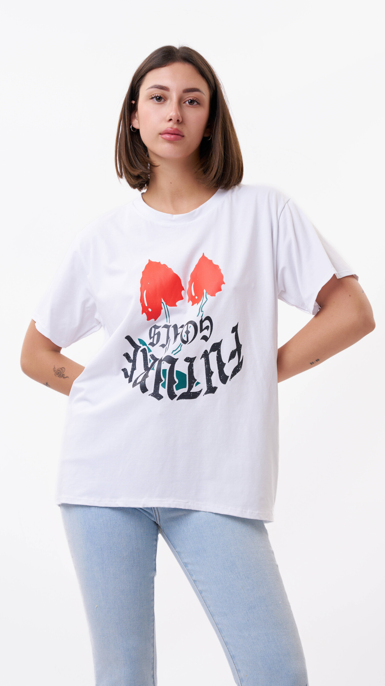 Grossiste 5STAR - T-shirt blanc à manches courtes imprimées