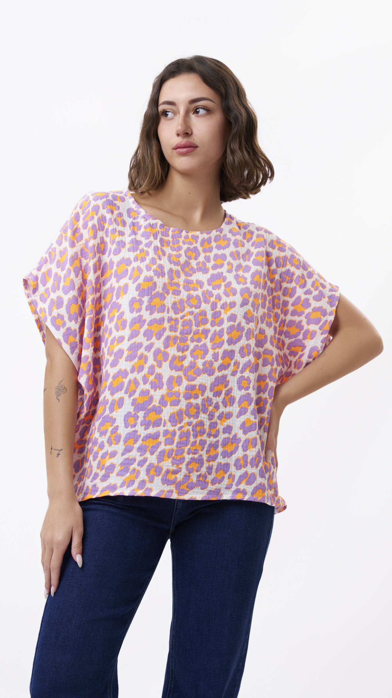 Wholesaler 5STAR - shirt with fluorescent leopard print