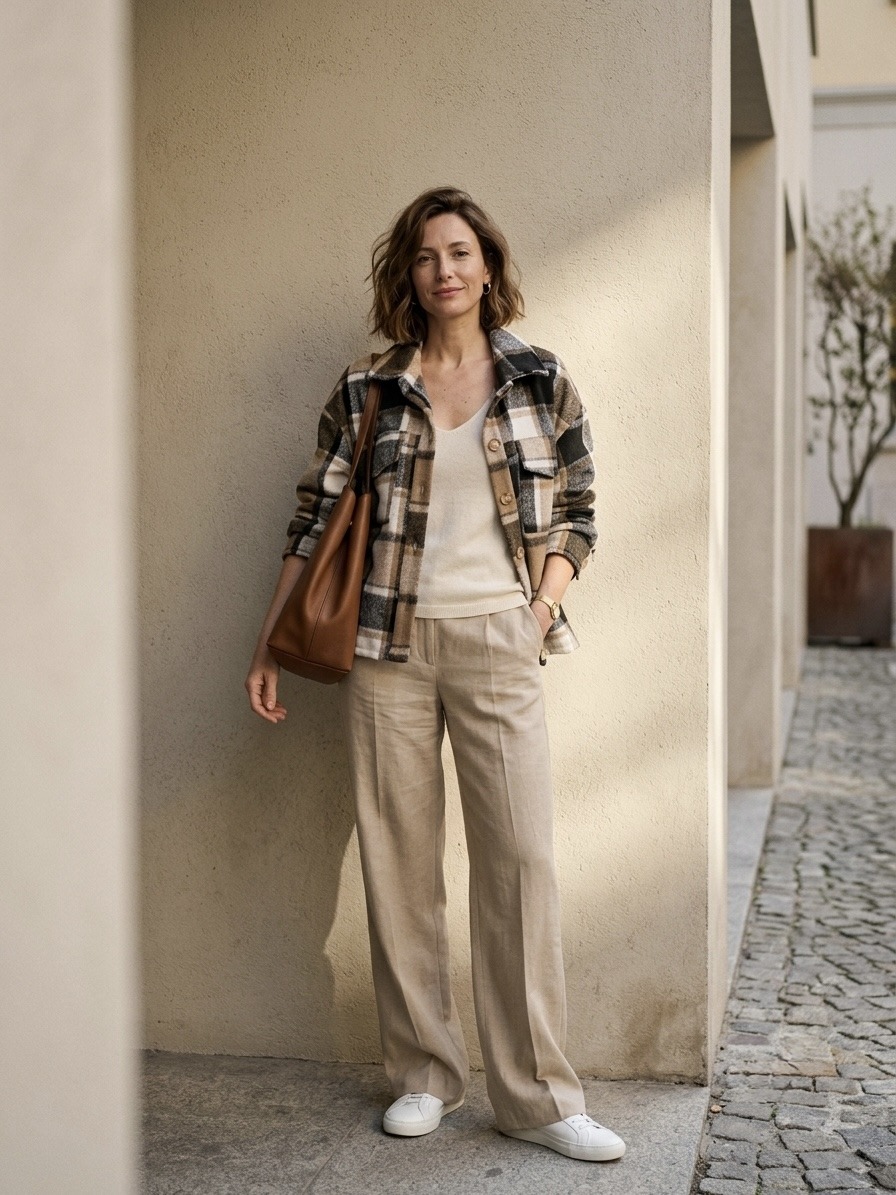Wholesaler 5STAR - Short plaid jacket in shirt style