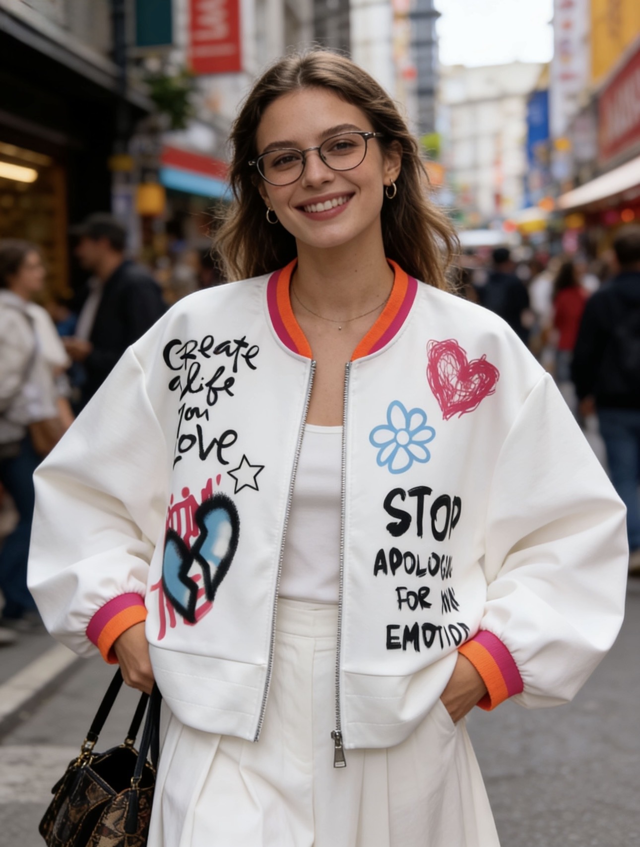 Grossiste 5STAR - Veste zippée avec imprimé artistique Fabriquée en Italie