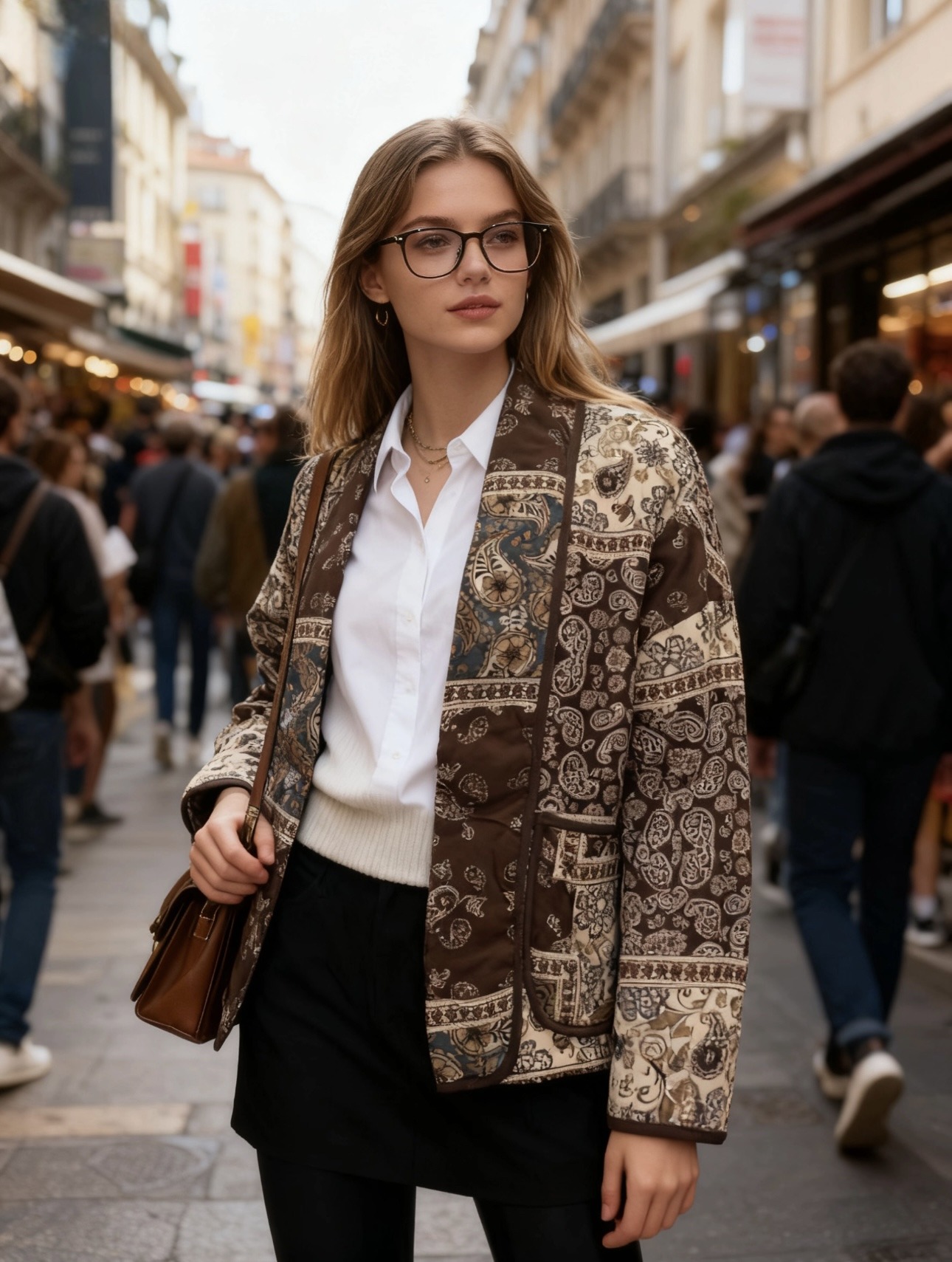 Grossiste 5STAR - Veste matelassée avec imprimé cachemire et poches