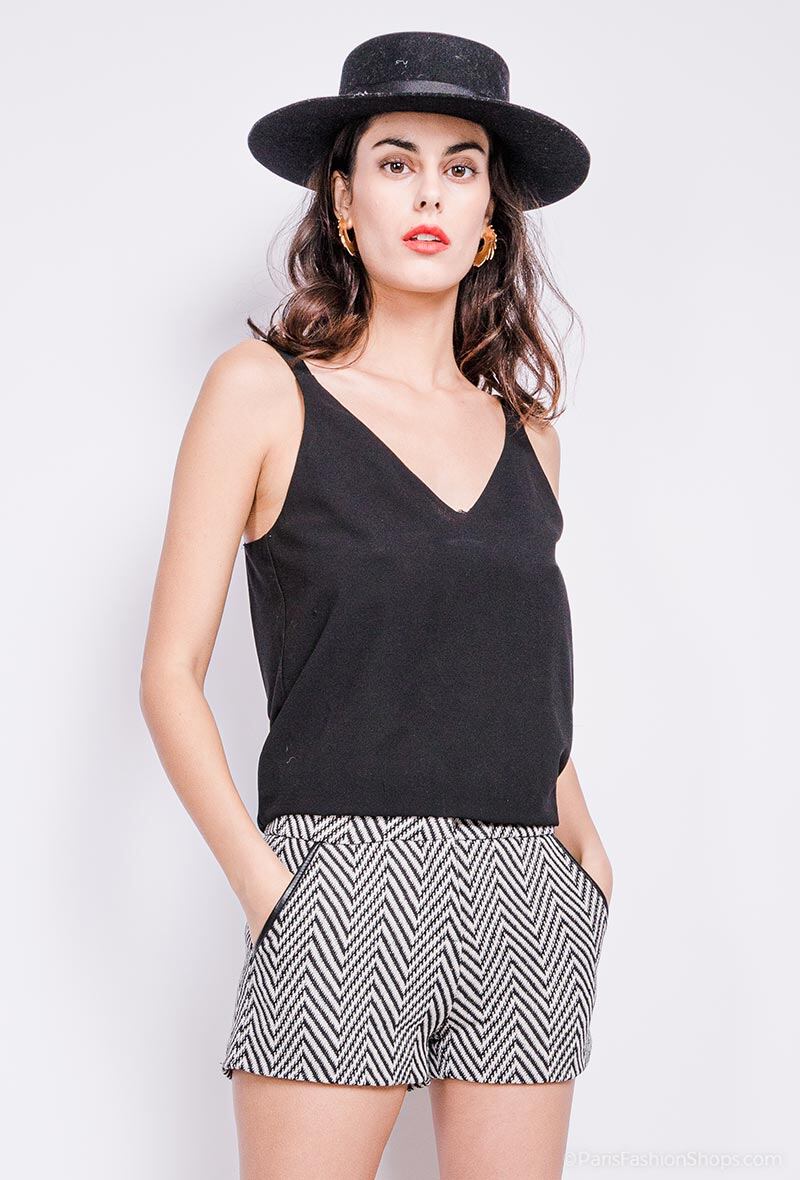 Wholesaler 88FASHION - Bicolour pattern shorts