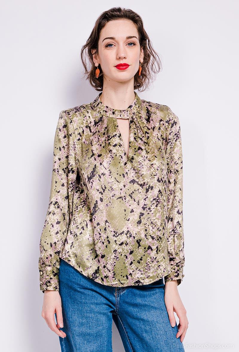 Wholesaler 88FASHION - Printed satin top