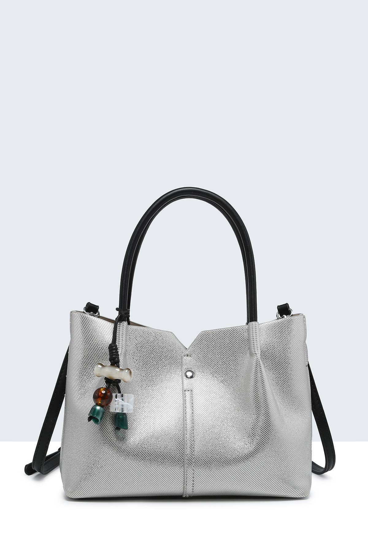 Grossista A&E - Borsa sintetica con strisce metalliche H250105-BV