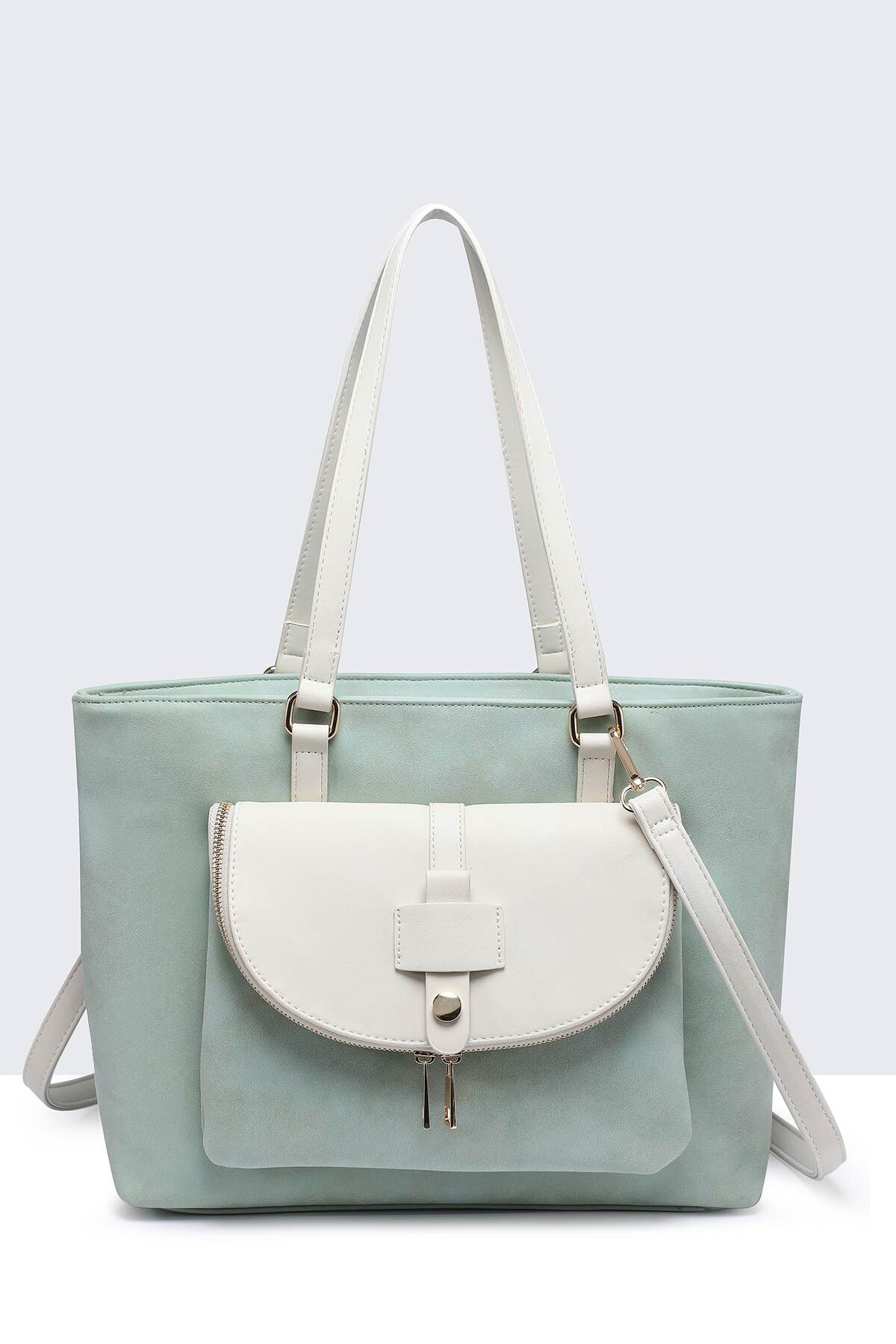Wholesaler A&E - 60023-BV Synthetic nubuck effect shopping tote bag