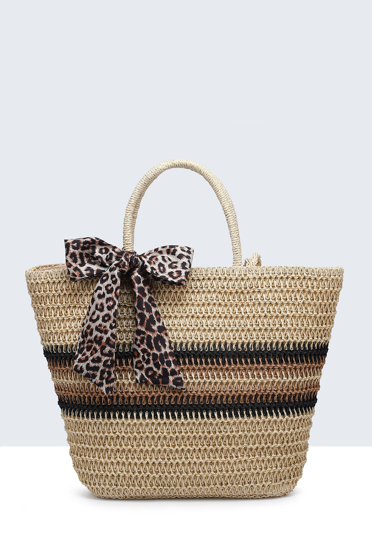 Wholesaler A&E - 9182-BV Crocheted paper straw handbag
