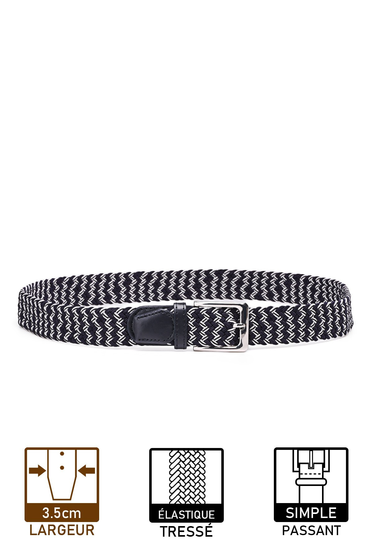 Wholesaler A&E - ZSP-357-VDT2-BC005 Elastic braided belt-Bicolor