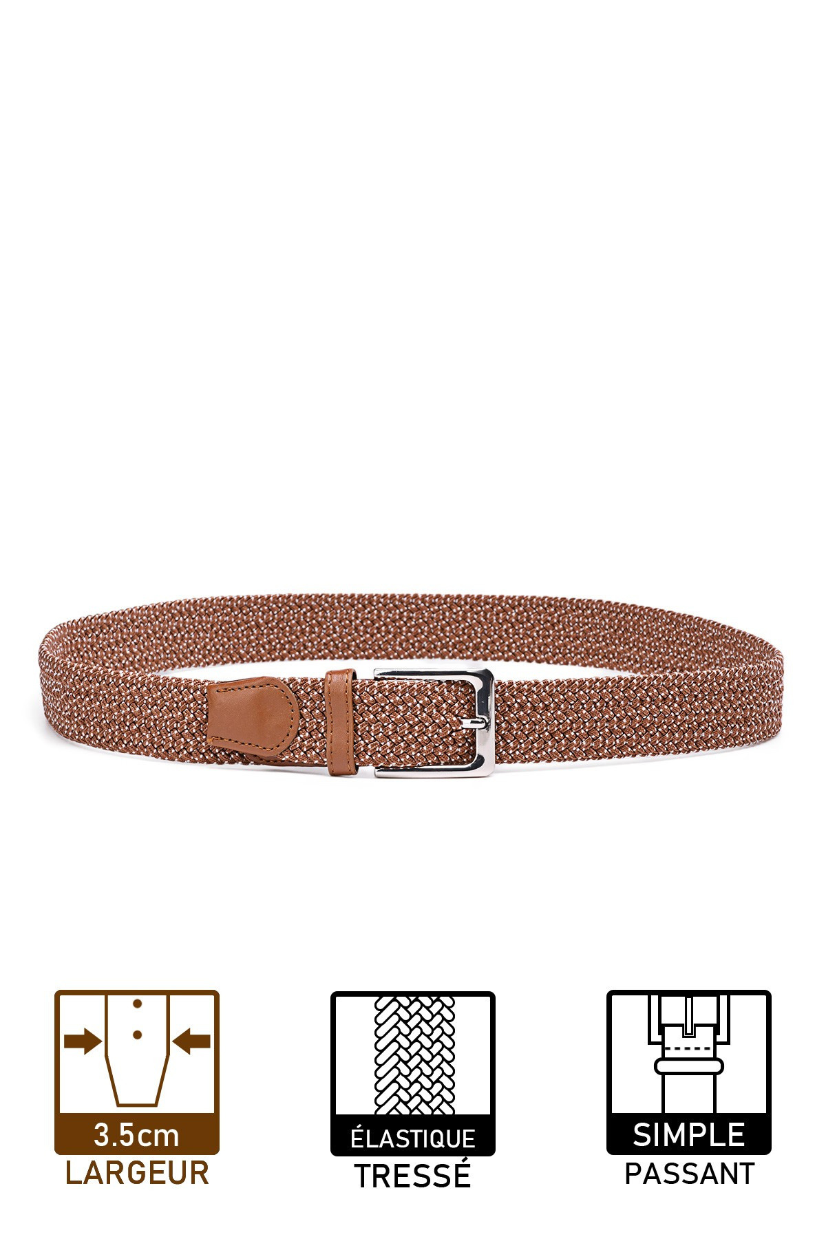 Wholesaler A&E - ZSP-357-M008 Multicolored elastic braided belt