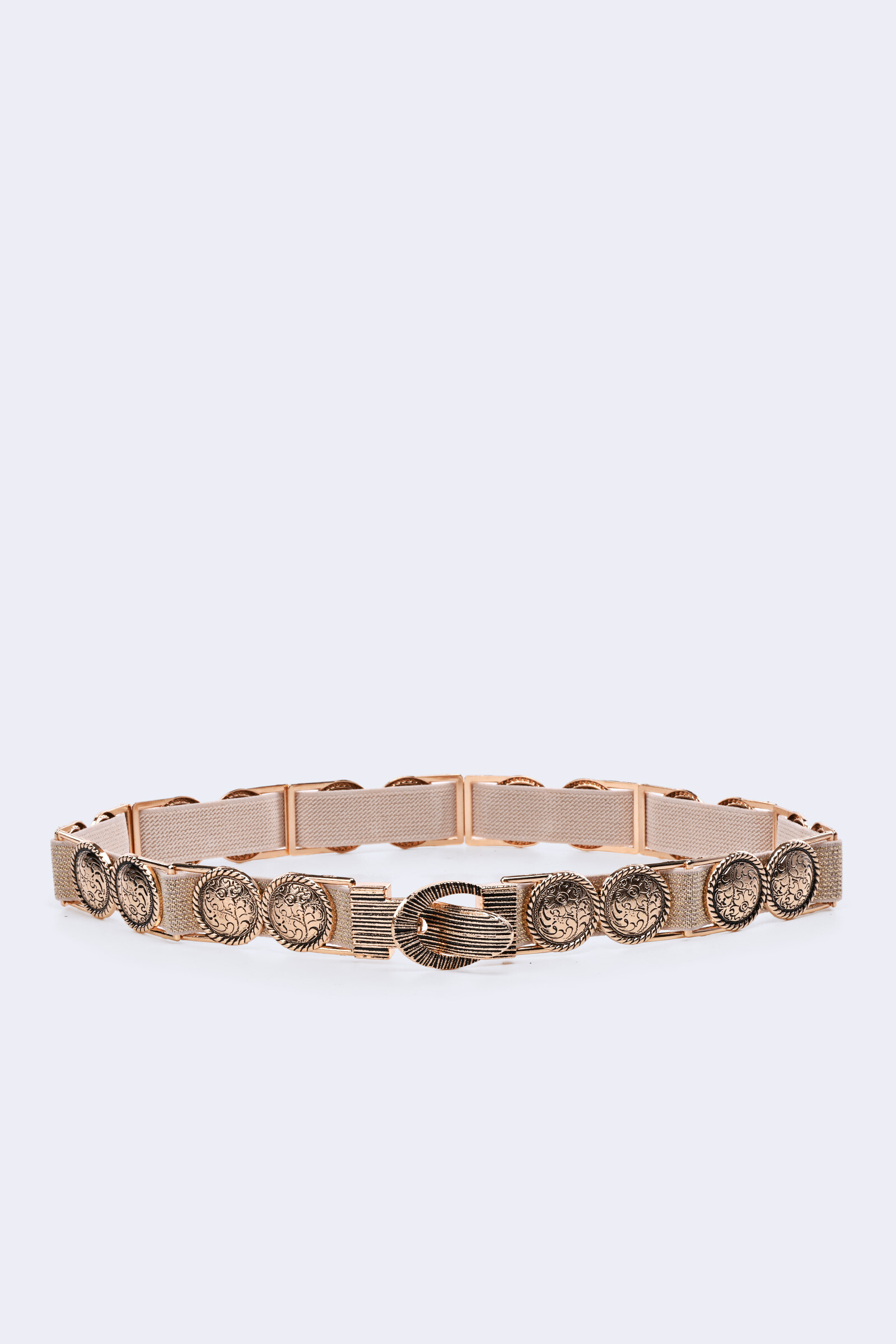 Grossista A&E - A55173 Cintura elastica per abito fantasia decorativa in metallo