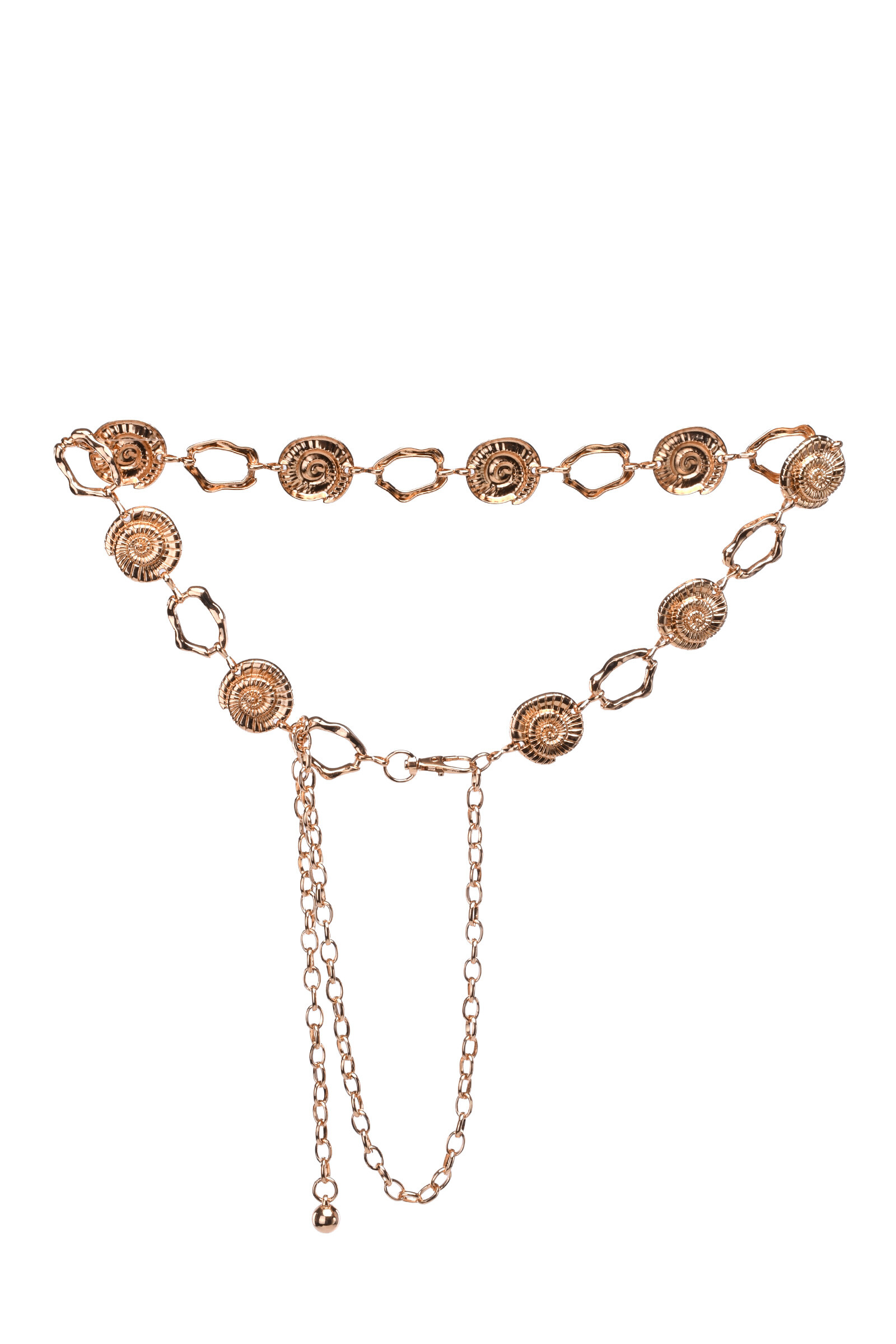 Grossiste A&E - C-57090-GD Ceinture de robe fantaisie décorative en métal - coquillage