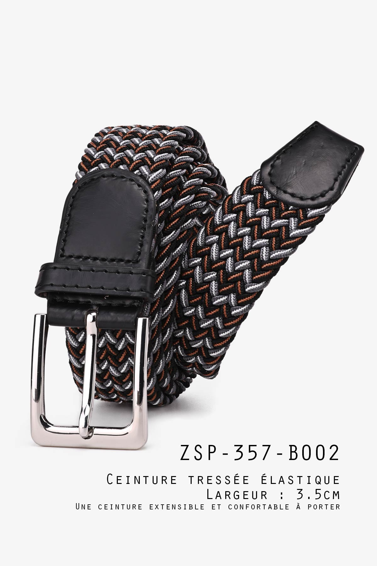 Wholesaler A&E - ZSP-357-M008 Multicolored elastic braided belt