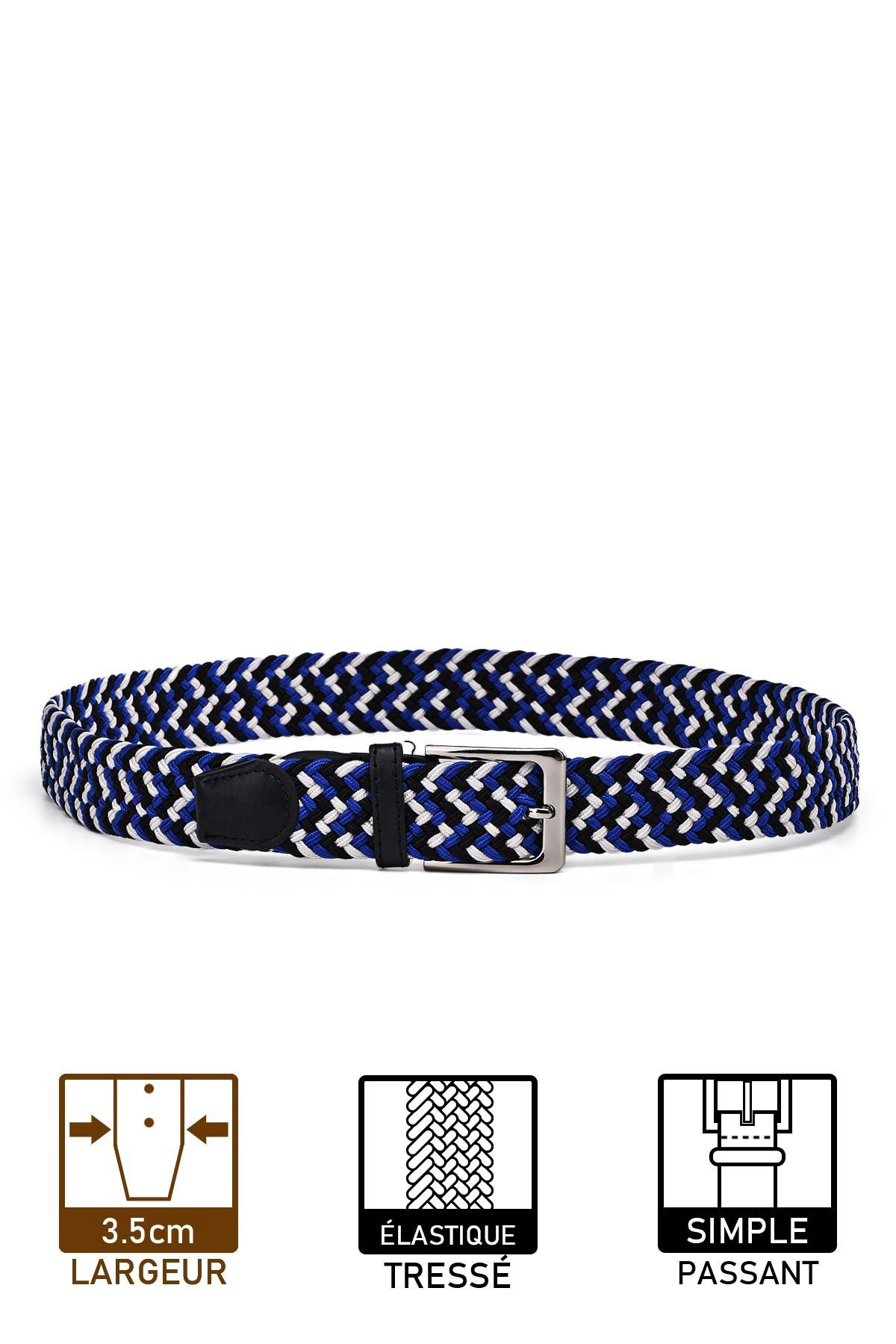 Wholesaler A&E - ZSP-357-M008 Multicolored elastic braided belt