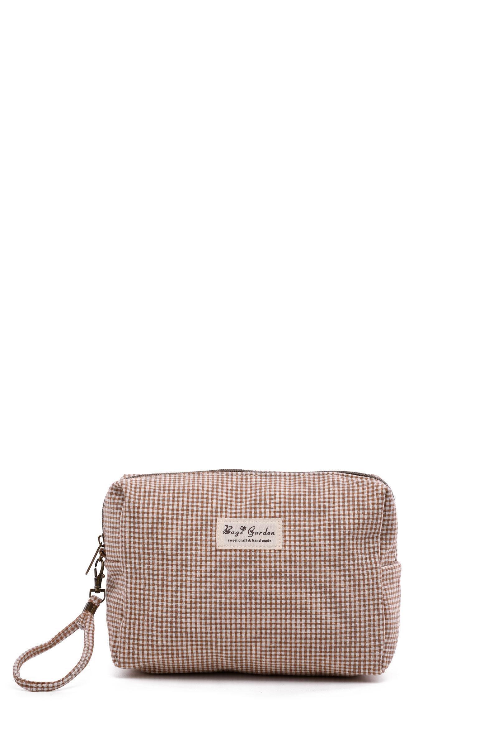 Grossista A&E - BG-6839 Pochette Portaoggetti Tessuto con motivo Vichy