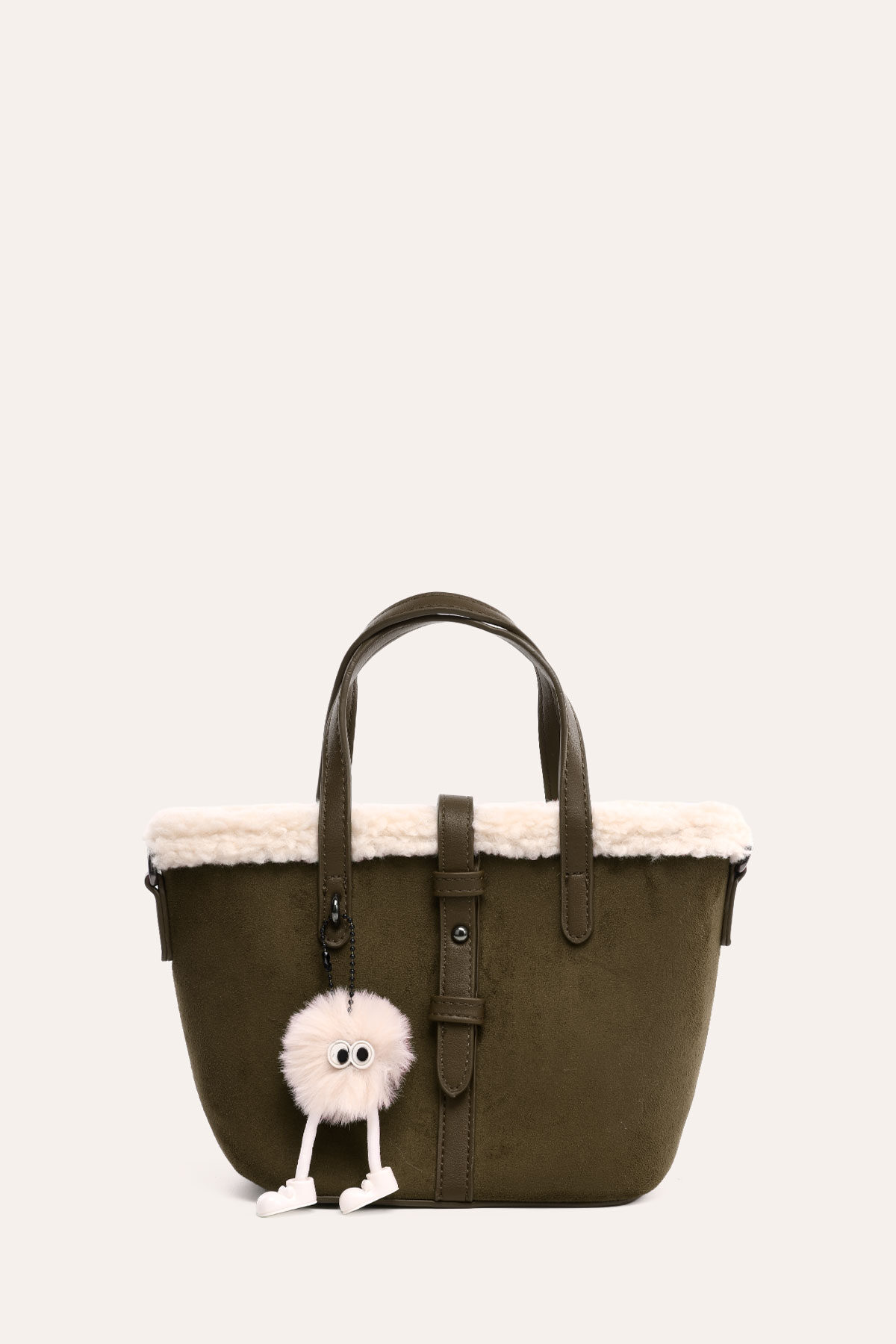 Grossiste A&E - L32746 Sac shopping trapèze Velours Nubuck synthétique & bordure mouton