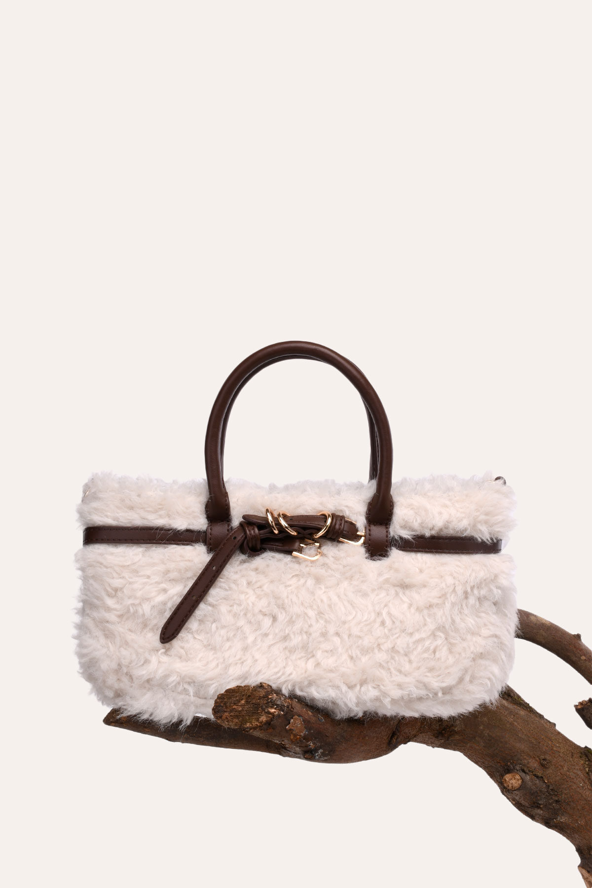 Wholesaler A&E - K5370 Faux shearling handbag