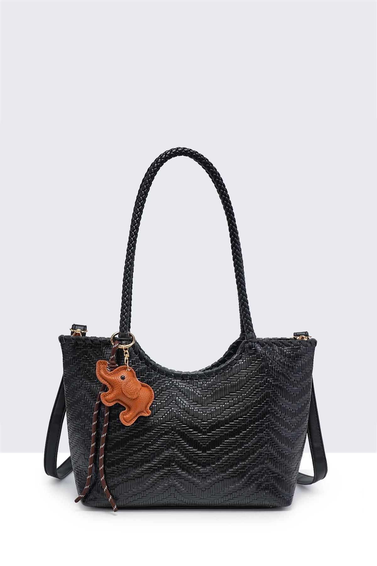 Grossiste A&E - 28931-BV Sac à main épaule motif tressé