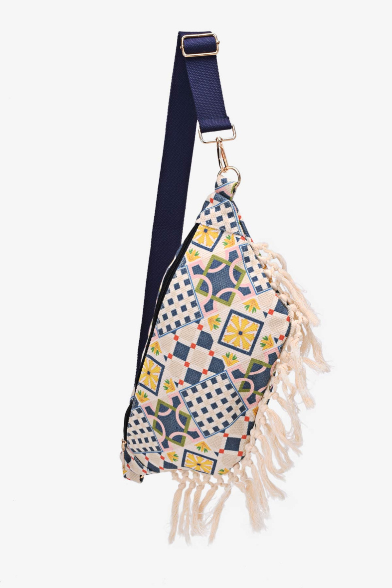 Wholesaler A&E - Bohemian style textile shoulder belt bag COA2435