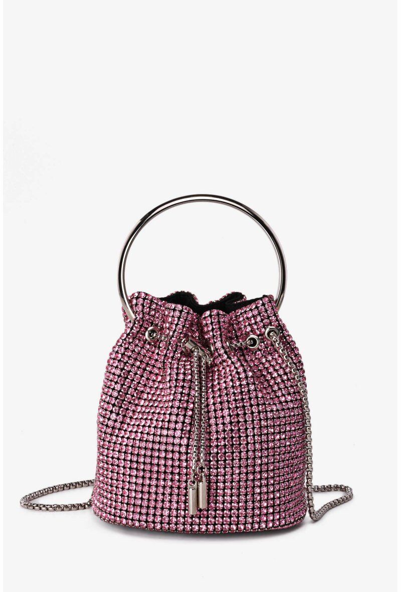 Wholesaler A&E - M-7019 Small handbag rhinestone mesh shoulder bag