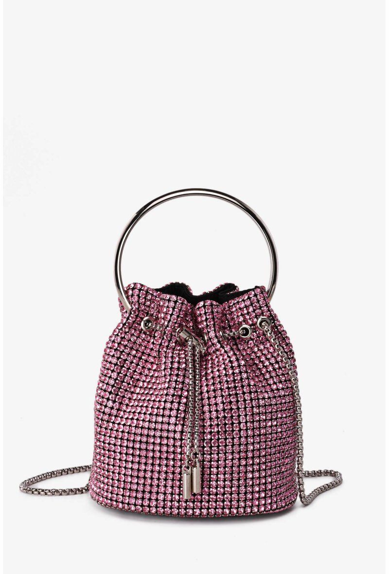 Wholesaler A&E - M-7019 Small handbag rhinestone mesh shoulder bag