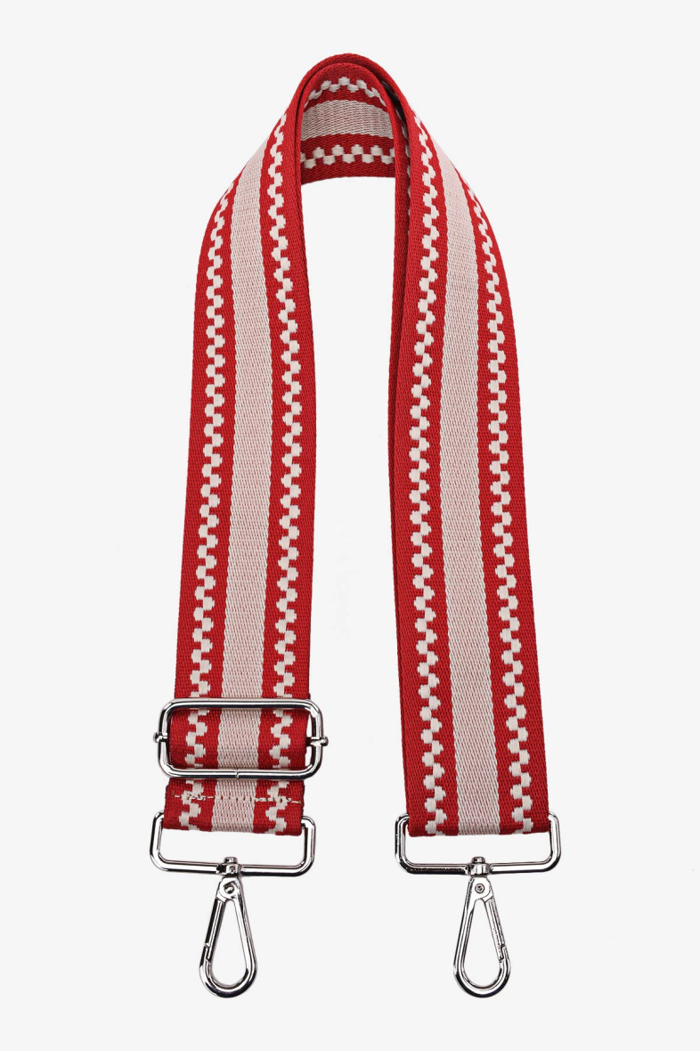 Wholesaler A&E - Adjustable patterned shoulder strap with silver carabiners