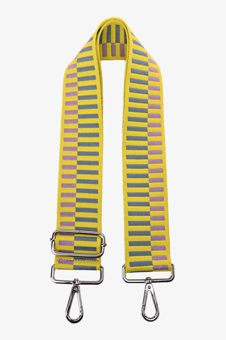 Wholesaler A&E - Adjustable patterned shoulder strap with silver carabiners