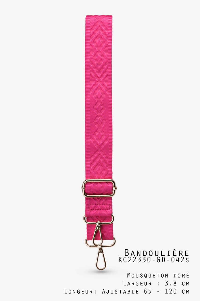 Wholesaler A&E - KC22330-GD-38-042s Adjustable shoulder strap 3.8cm wide with gold carabiners