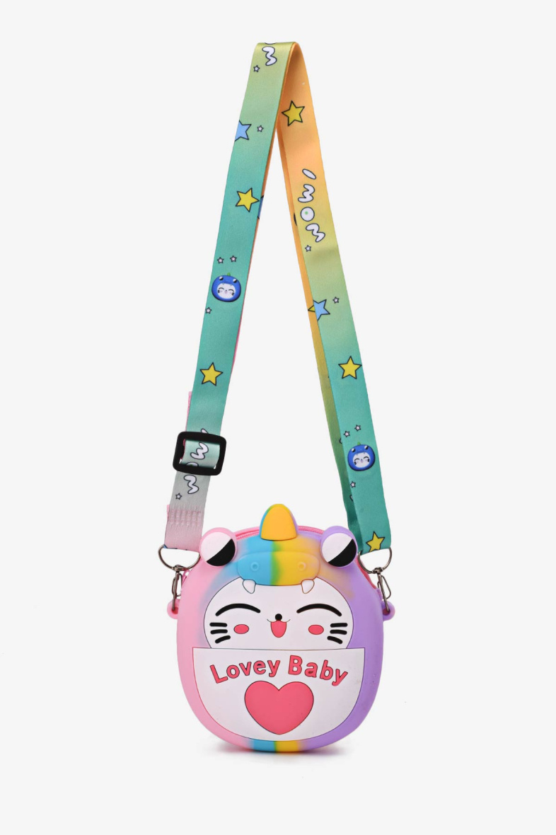 Wholesaler A&E - Silicone dino mascot cat crossbody bag DG-3572