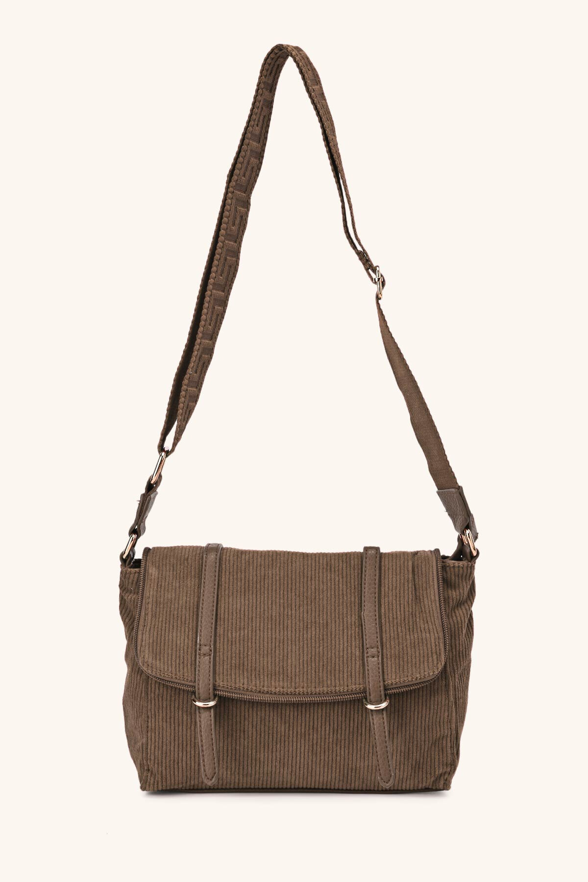 Wholesaler A&E - 66-29-BM Crossbody bag with corduroy flap