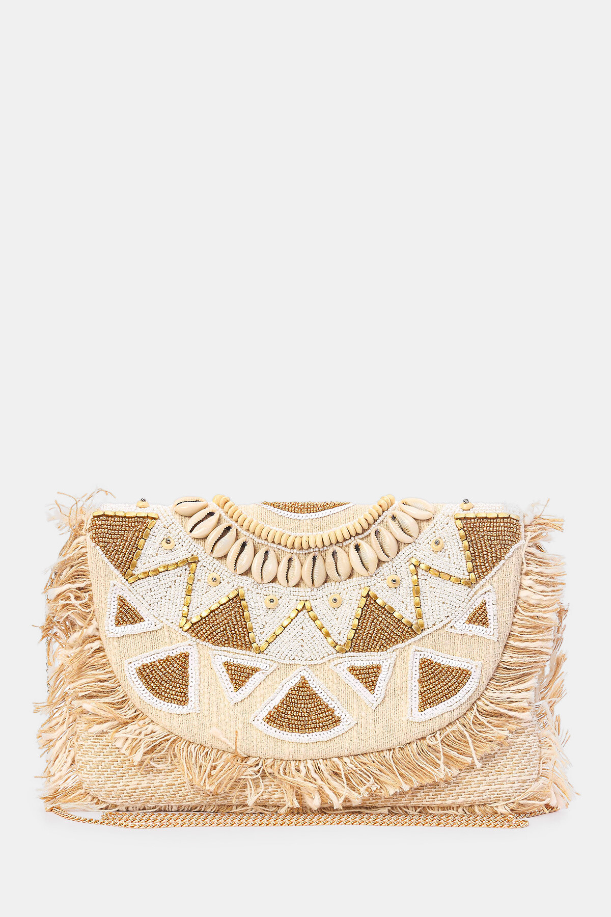 Wholesaler A&E - SGK-54-Z bag flap pocket tweed cotton chain, ethnic bohemian pearls