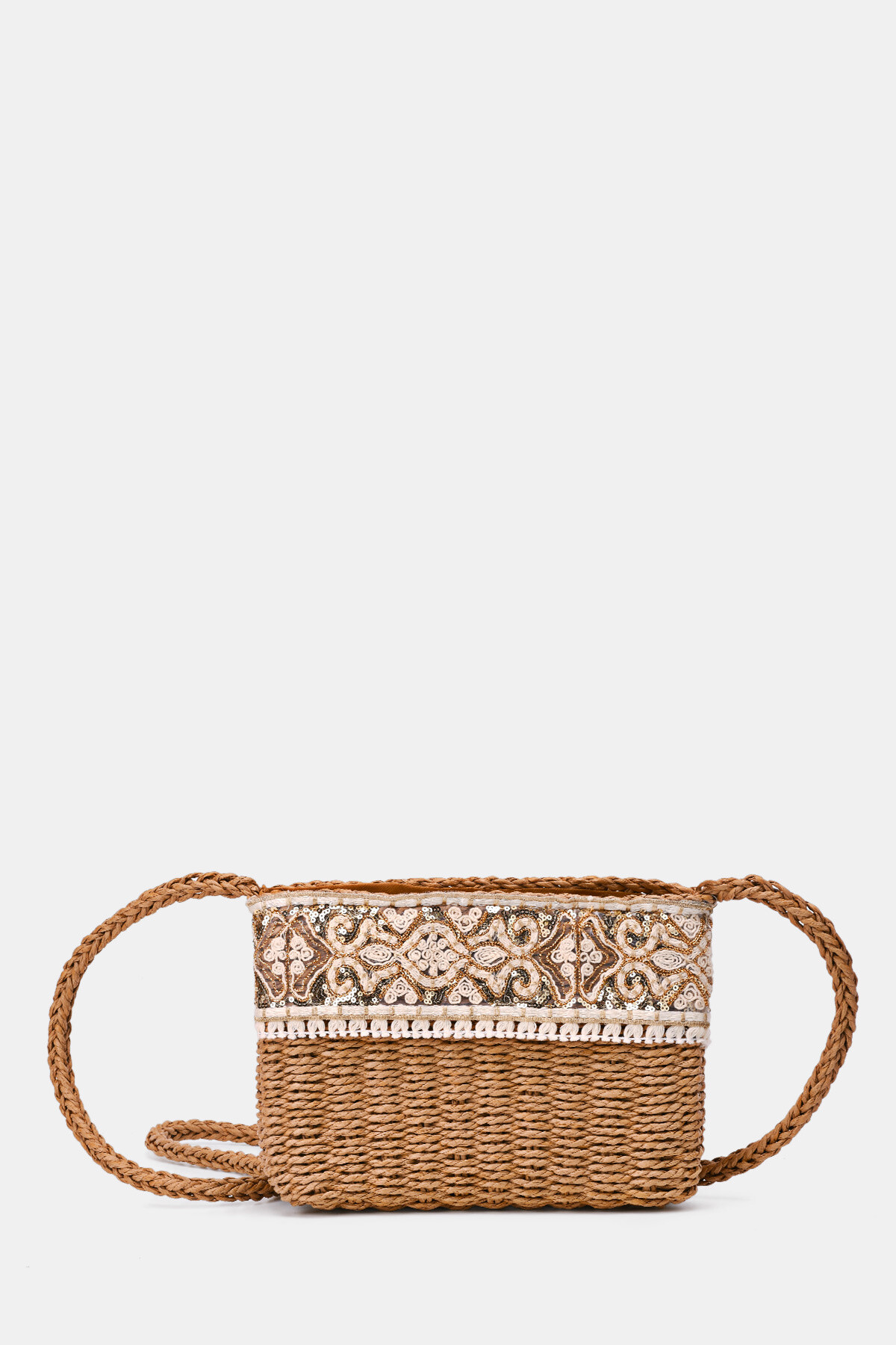 Wholesaler A&E - COA2420 Crocheted paper straw shoulder bag