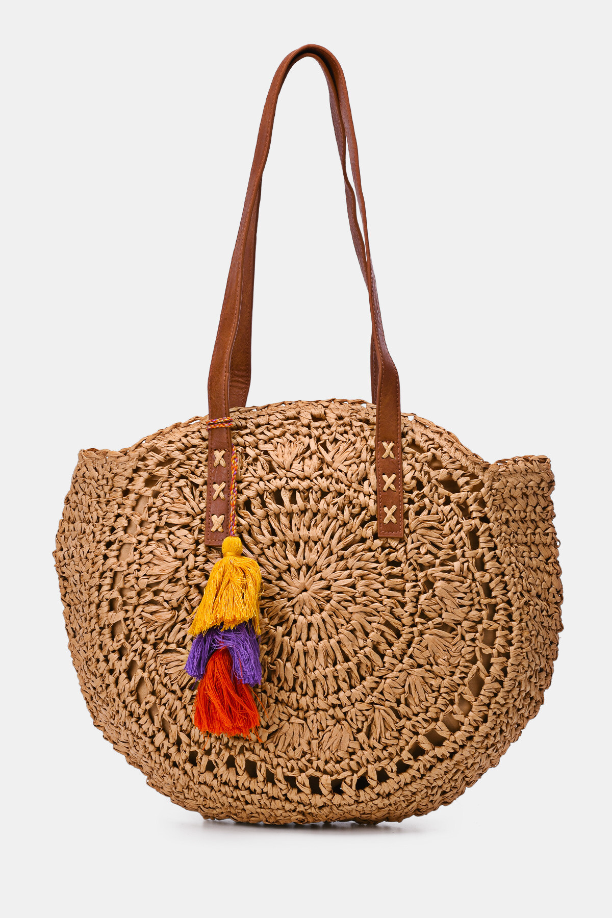 Wholesaler A&E - KKC032 Crocheted paper straw handbag / Beach bag