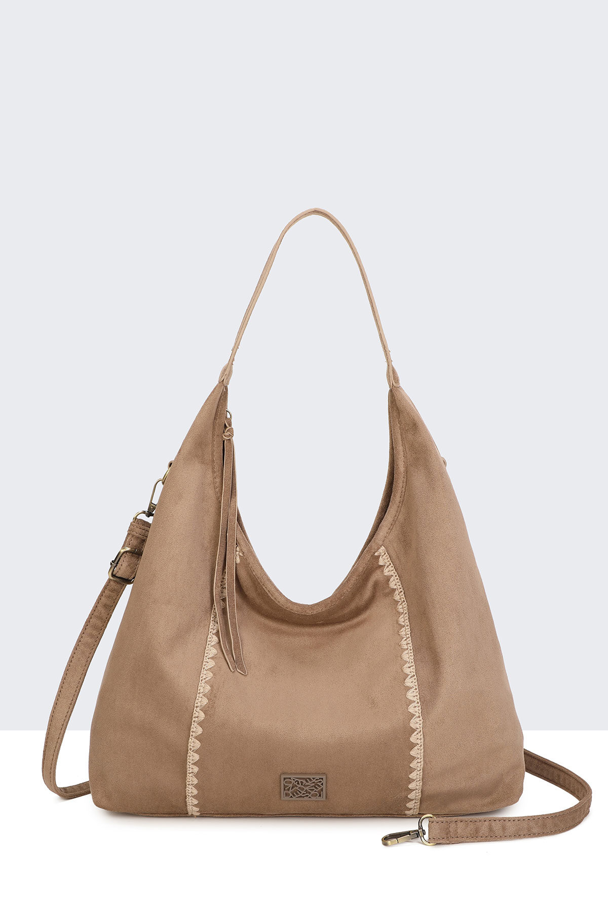 Grossista A&E - BV-B55036 Borsa a spalla hobo effetto camoscio