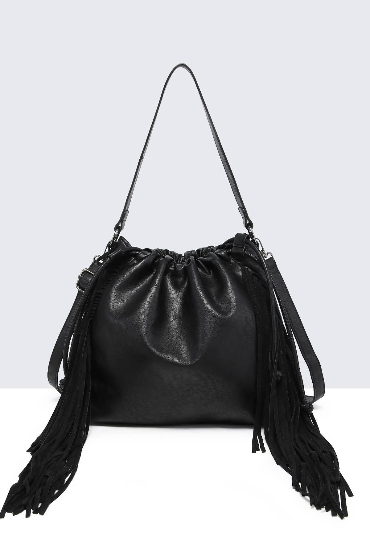 Grossista A&E - 60029-BV Borsa a tracolla stile bohemien con frange