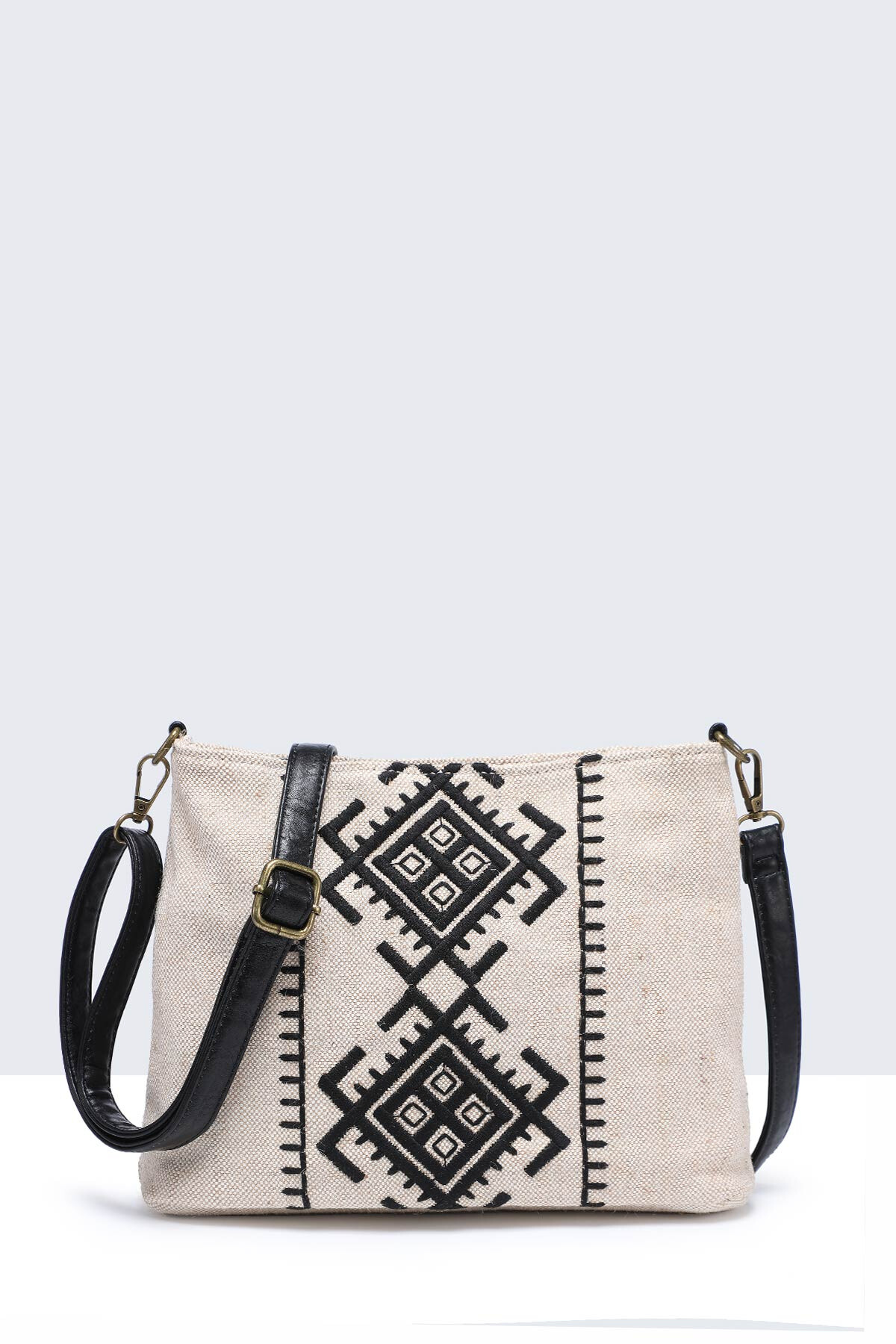 Wholesaler A&E - 28722-BV Linen Canvas Crossbody Bag